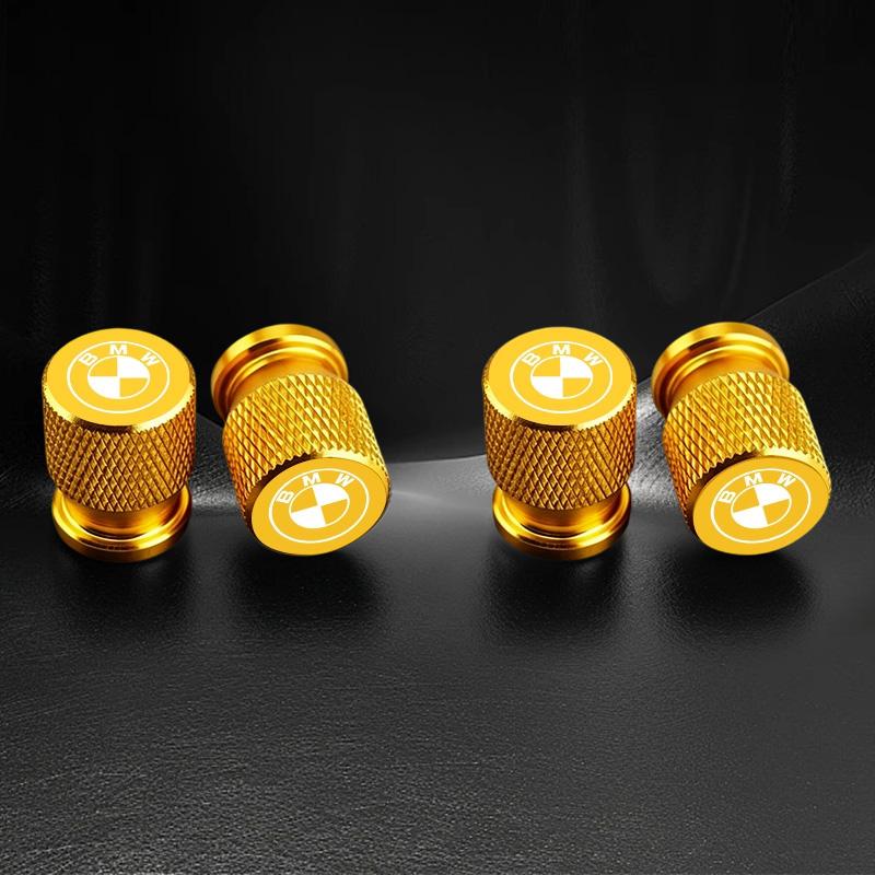 4Pcs Aluminum Car Wheel Tire Valve Caps Tyre Rim Stem Covers Airdust Waterproof For BMW M Performance Logo 1 3 5 Series X1 X3 X5 gjvc84