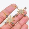 Labradorite, Zircon Gemstone 925 Sterling Silver Jewelry Earring 1.97" GK-6736