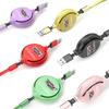 3 In1 Retractable Fast Charge Data Cable USB Android Type-C IPhone Car Accessories For Cadillac XT5 XTS CTS BLS SLS DTS SRX Escalade Tiburon Deville