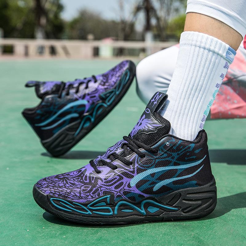 New Men Basketball Shoes Summer Fashion Thick Bottom Soft Sneakers Comfort Professional Run Shoes Shock Absorbent Training Shoes