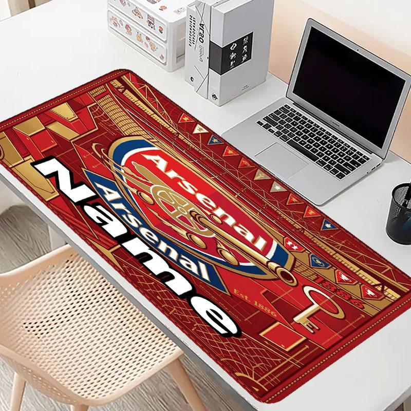 Özel İsim Kişiselleştirilmiş Arsenal F.C Desenli Mousepad, Dizüstü Bilgisayar Masa Matı, Ev İçin Dekoratif Masa Matı Klavye Altlığı Hediye