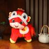 Horse Plush Doll Year of The Horse Auspicious Meaning Soft Velvet Fabric Zodiac Sign Carp Design Horse Doll Table Decor