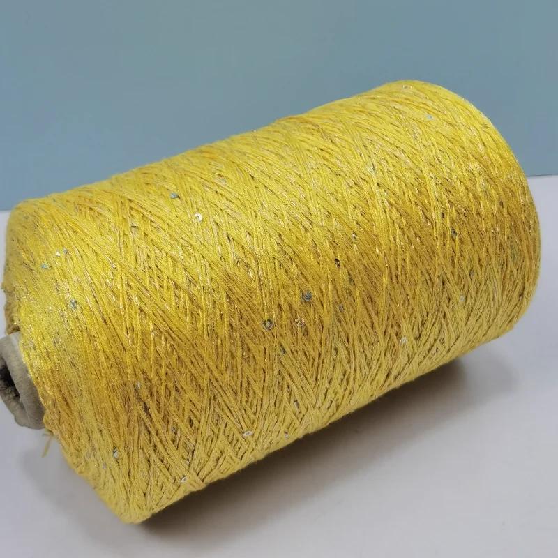 Glitter Mulberry Silk Cotton Thread 500g/Roll Glitter Bead Silk Lace Thread Soft Silky Spring/summer DIY Hand-woven Thread