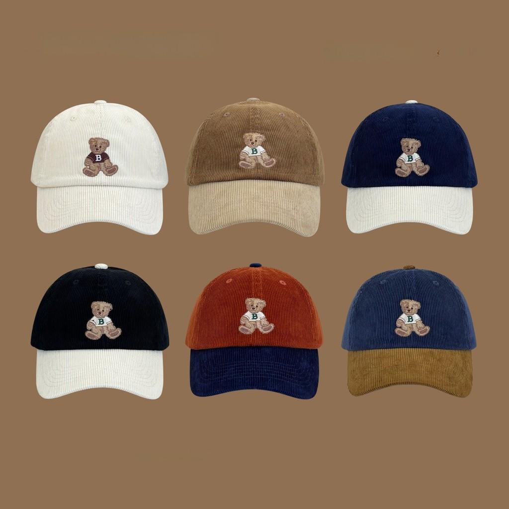 Cute Bear Baseball Cap With Warmth And Windproof Features For Fall Winter Fashion