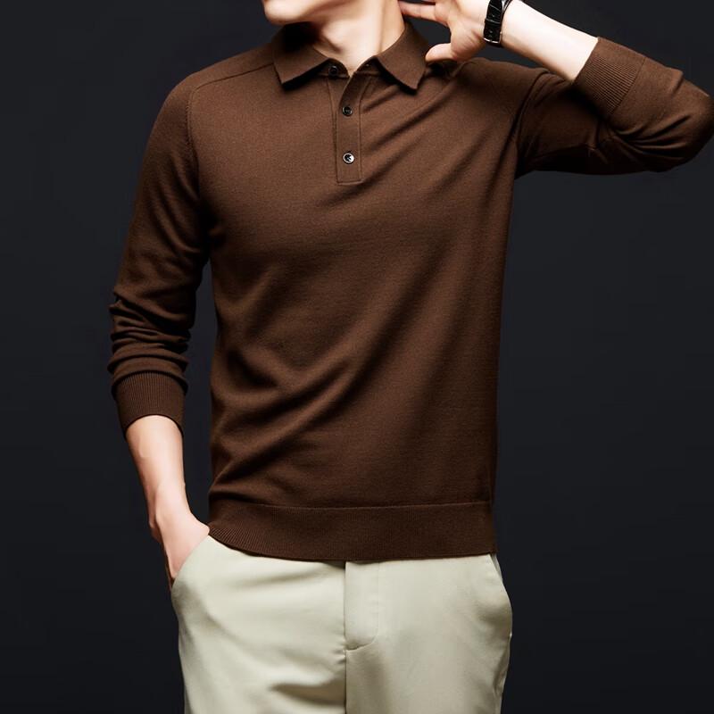 Men's Casual Polo Neck Knit Sweater