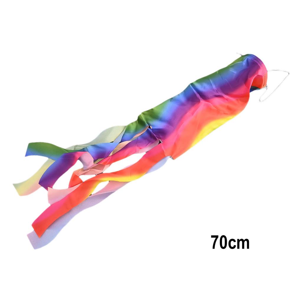 70/140cm Windsack Flagge Camping Bunte Bänder Outdoor