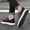 Fashion Sneakers Genuine Leather Shoes Men Sneakers Fashion Brand Young Men Casual Shoes Flat Cool Male White Black Shoes