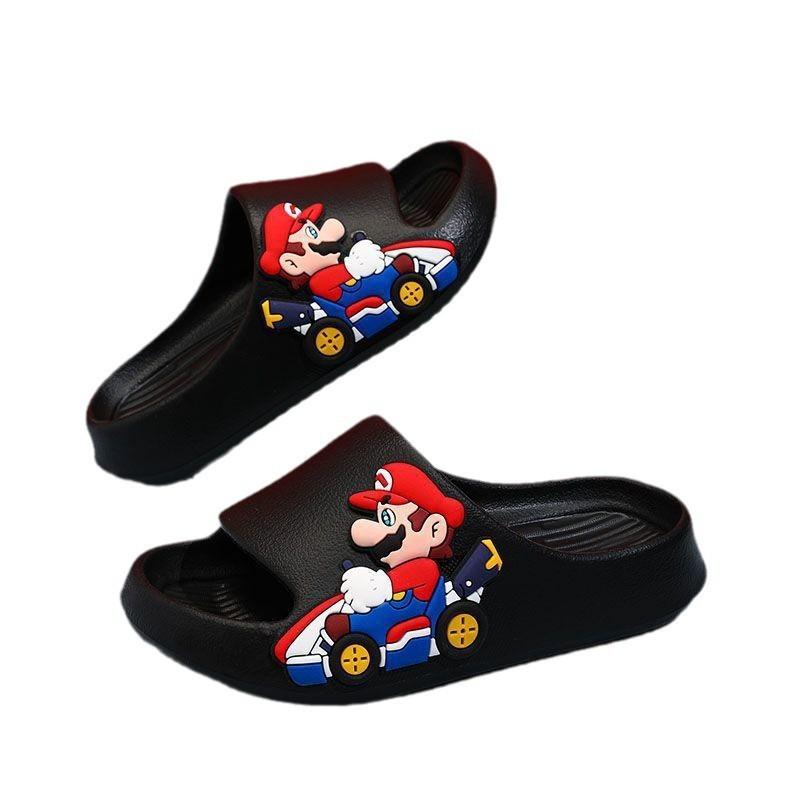 Stilvolle Mario-Themen-Kinderslipper für Jungen mit rutschfestem, weichem Sohlendesign in verschiedenen Farben
