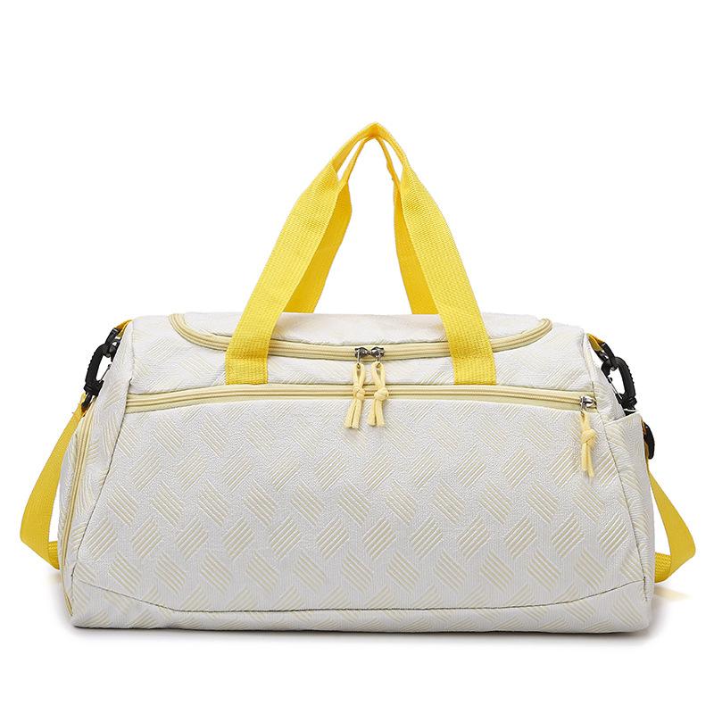 Fashion and fresh dry and wet separation sports fitness bag going out large capacity with shoe compartment portable travel bag can be set with tie rod