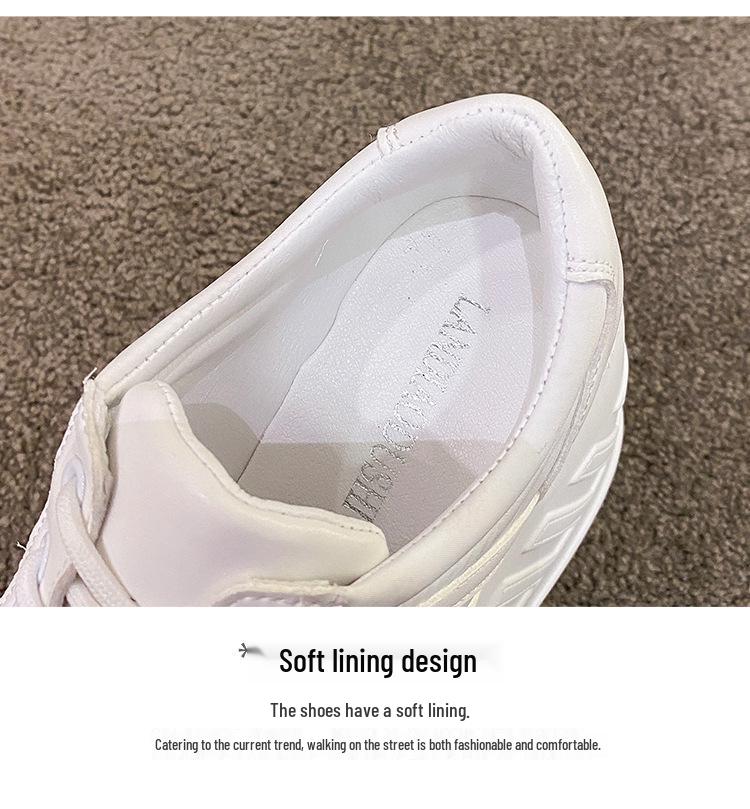 Autumn Women's Plus Size Sneakers: Thick Sole, Korean Style, Height-Boosting Casual Shoes
