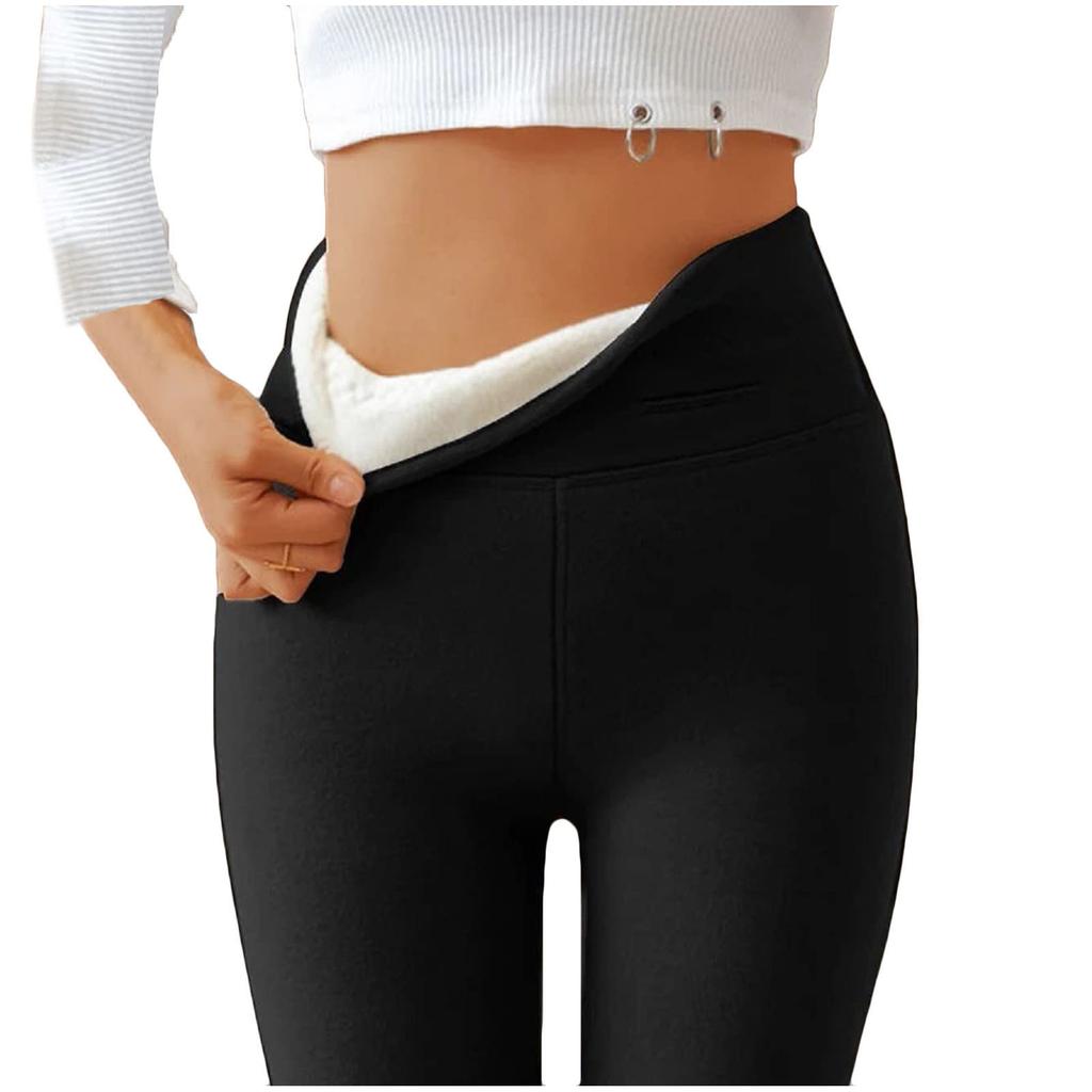 Warm Casual Winter Pants, Soft Clouds Fleece Leggings Women Winter Leggings