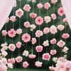 Bohemian Style Artificial Floating Flower Curtain Simulated Flower Flower Backdrop Petal Rain Waterfall Vibrant Colors