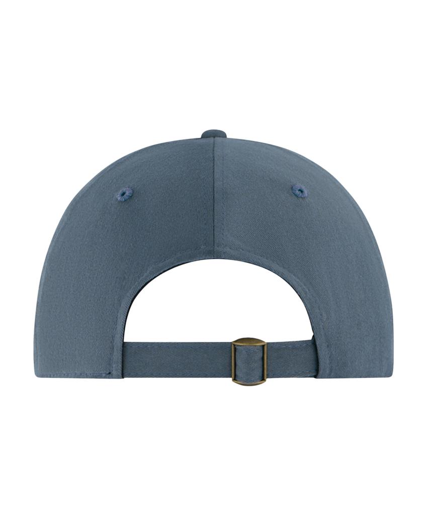 Hebeles Text Block Peach Wash Ball Cap - Blue Grey