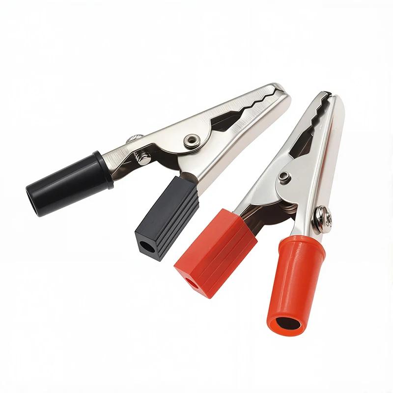 Handle Test Probe Metal Connector Socket Battery Plug  Electirc Testing  Alligator Clips Crocodile Wire Clip Plastic Handle