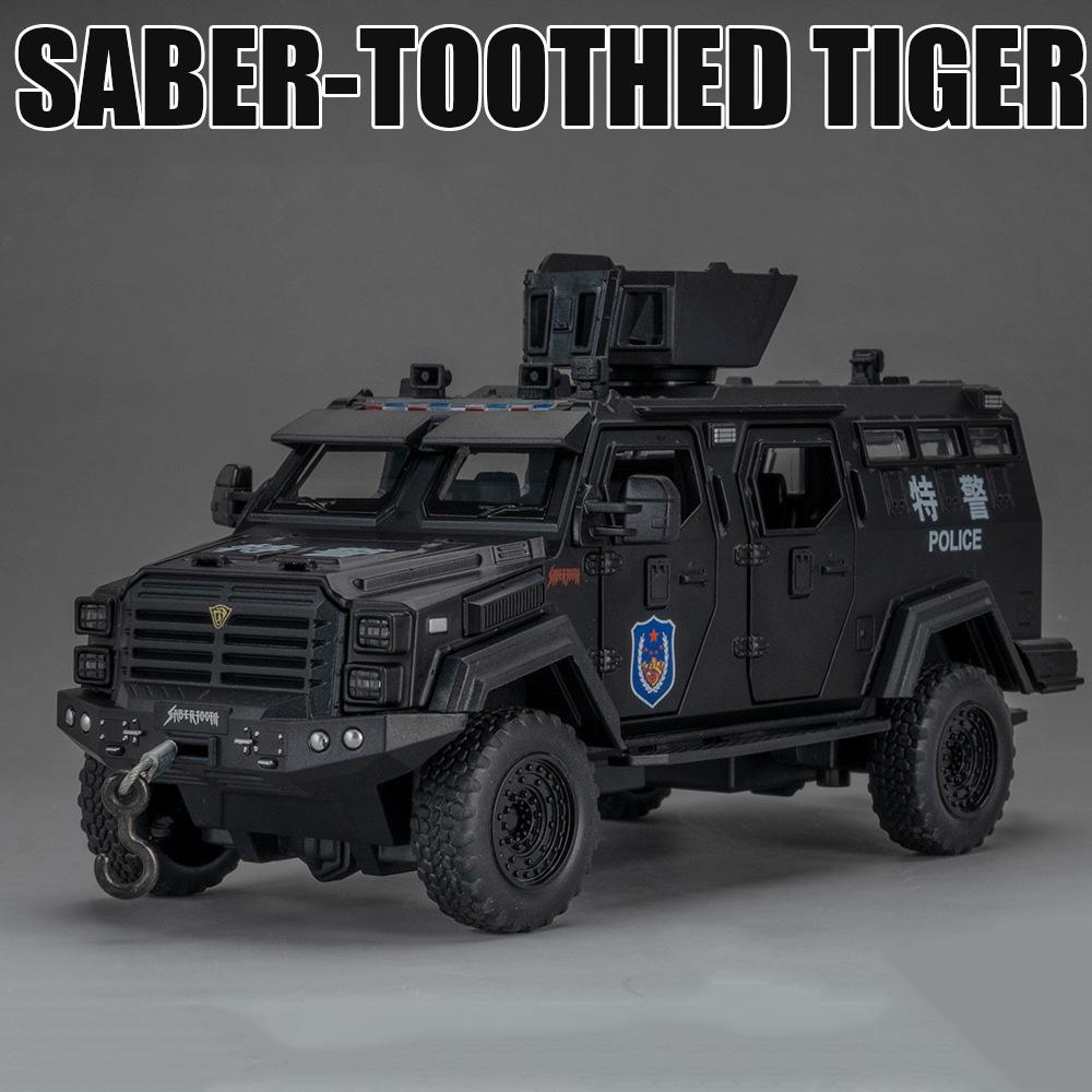1:32 Dongfeng Mengshi Sabertooth Alloy Diecast Off-Road Vehicles Model Toys Car Rubber Tire Pull Back Doors Opened Friend'S Gift