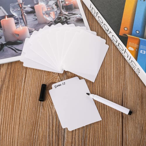 50 White Trading Card Dividers, Matte Card Page Dividers with Tabs, Plastic Dividers for Cards and Playing Cards, Perfect for Office Games, Sports Gat