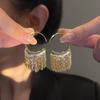 New Version  Dense Snake Bone Tassel Earrings Women'S Simple Golden Silver Color Earrings Party Jewelry Beautiful Gift