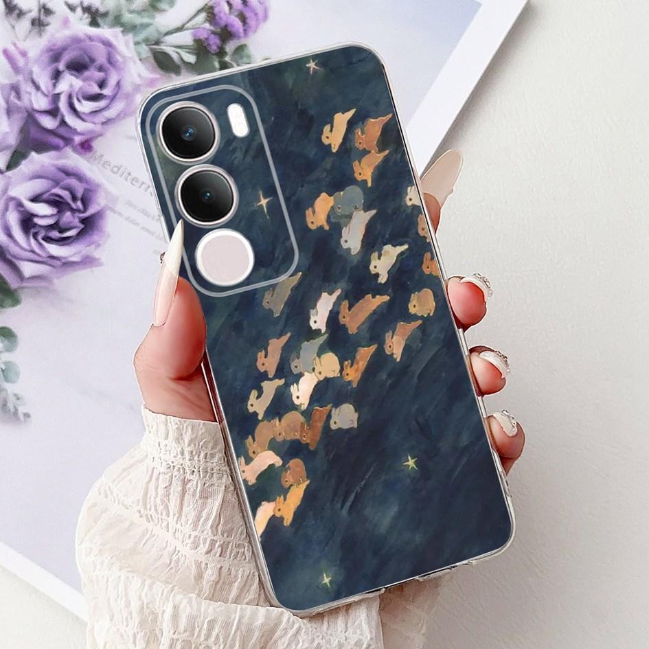 Silicone Case For Vivo Y19s V2419 Cover Lovely Cat Butterfly Cartoon Soft Back Protective Shell For Vivo Y19s 4G Y 19s TPU Coque