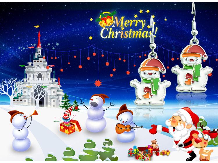 2018 Europäische und Amerikanische Mode Weihnachts-Schneemann-Ohrringe