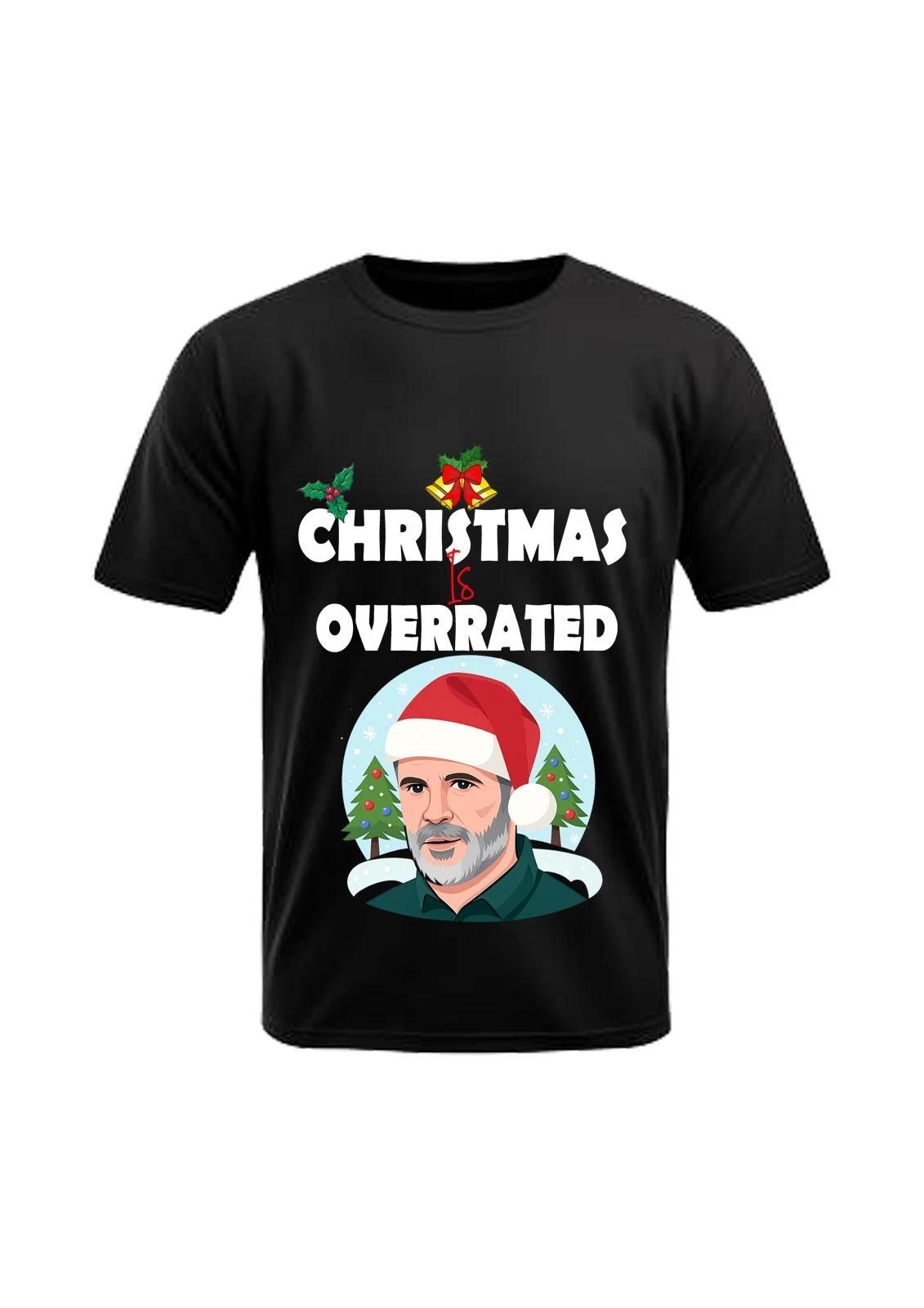 Christmas Is overrated Roy Keane Inspired Fun T-Shirts For Christmas Parties XL