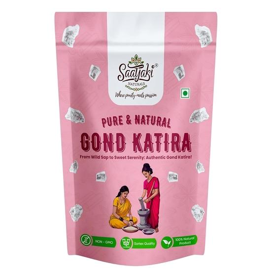 

Saatyaki Naturals Gond Katira -400gm | Pure & Natural Edible Gum | Pure Tragacanth Gum | Organic, High Cooling Agent for Laddu, Sweets 400GM