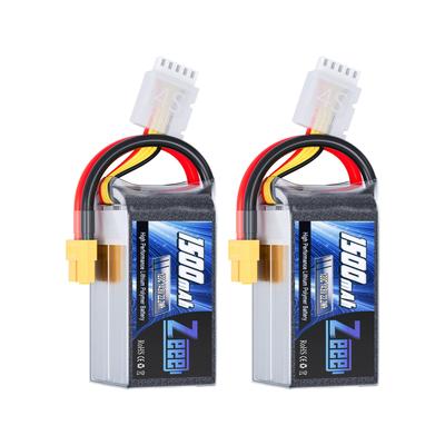Zeee 14.8V 120C 1500mAh 4S Μπαταρία LiPo με Βύσμα XT60 για RC Παιχνίδια, FPV, RC Κράνη, RC Αυτοκίνητα, Drones, κ.λπ.. (συσκευασία 2 τεμαχίων)