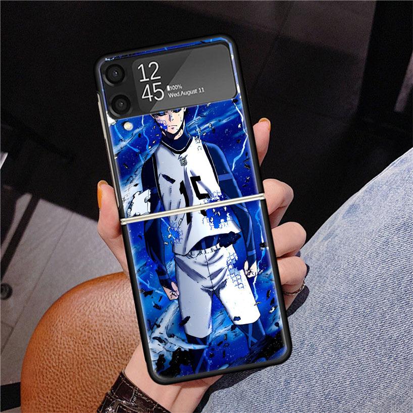 

Blue Lock Isagi Yoichi Phone Case For Samsung Z Flip 7 6 5 4 3 Galaxy ZFlip7 ZFlip6 ZFlip5 ZFlip4 ZFlip3 5G Print Cover Samsung Z Flip