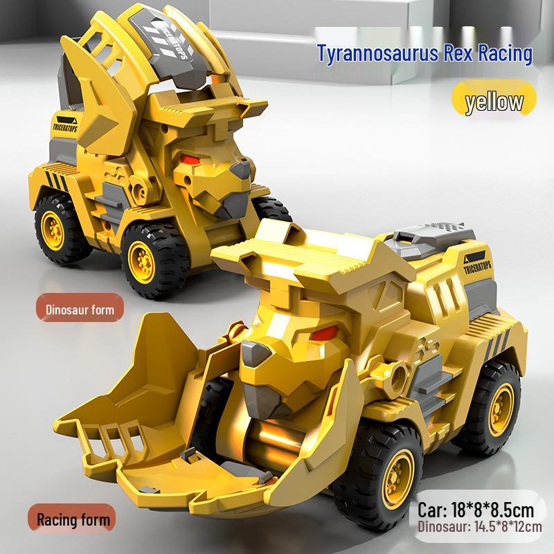 Popular Children's Deformed Toy Robot and Car Set for Educational Play at Street Markets and Night Stalls.