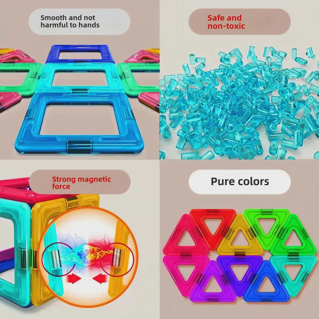 Magnetic Building Blocks for Kids - Educational and Strong Magnet Toy Set