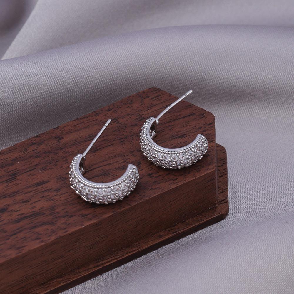 Elegantní náušnice s jehličkou ze stříbra 925: Všestranné francouzské kruhy v měděné barvě s více styly pro sofistikovaný vzhled