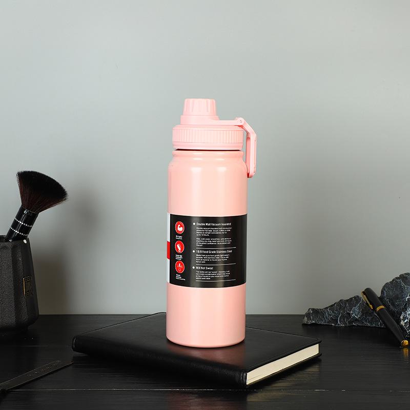 Sports Pot 304 Stainless Steel Vacuum Thermos Cup Portable Outdoor Handle Pot, Cycling Sports Kettle