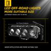 Motorcycle LED Spotlight 30W Fog Lamps 9V-80V Headlight Dual Color RGB Work Light 4 Lens 3570 Chip for Car Trucks SUV UTV SSV