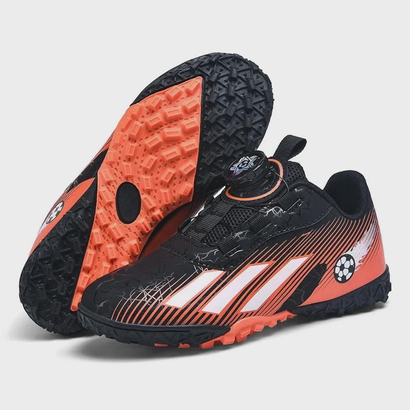 Kids' Low-Top Rotating Buckle Football Shoes for Boys and Girls