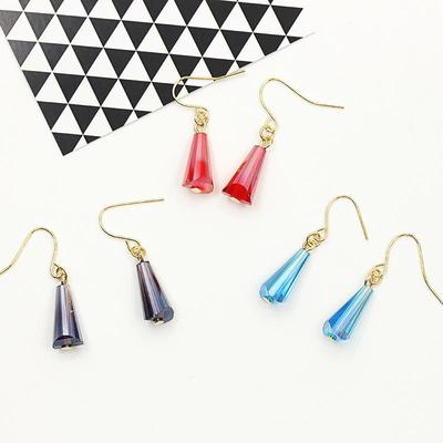 Personality Sweet Earrings Exquisite Glass Cut Crystal Pendant Earrings Wild Ladies Jewelry