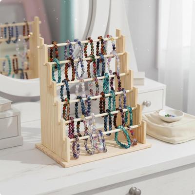 Headband Holder Organizer MultiFunctional Wooden Space Saving Foldable Accessory