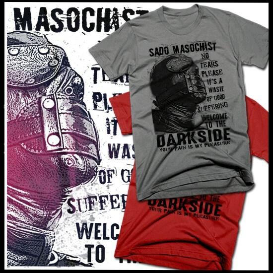 BDSM T-shirt Bondage Sensory deprivation hentai sado masochist Mask XL DK Gray