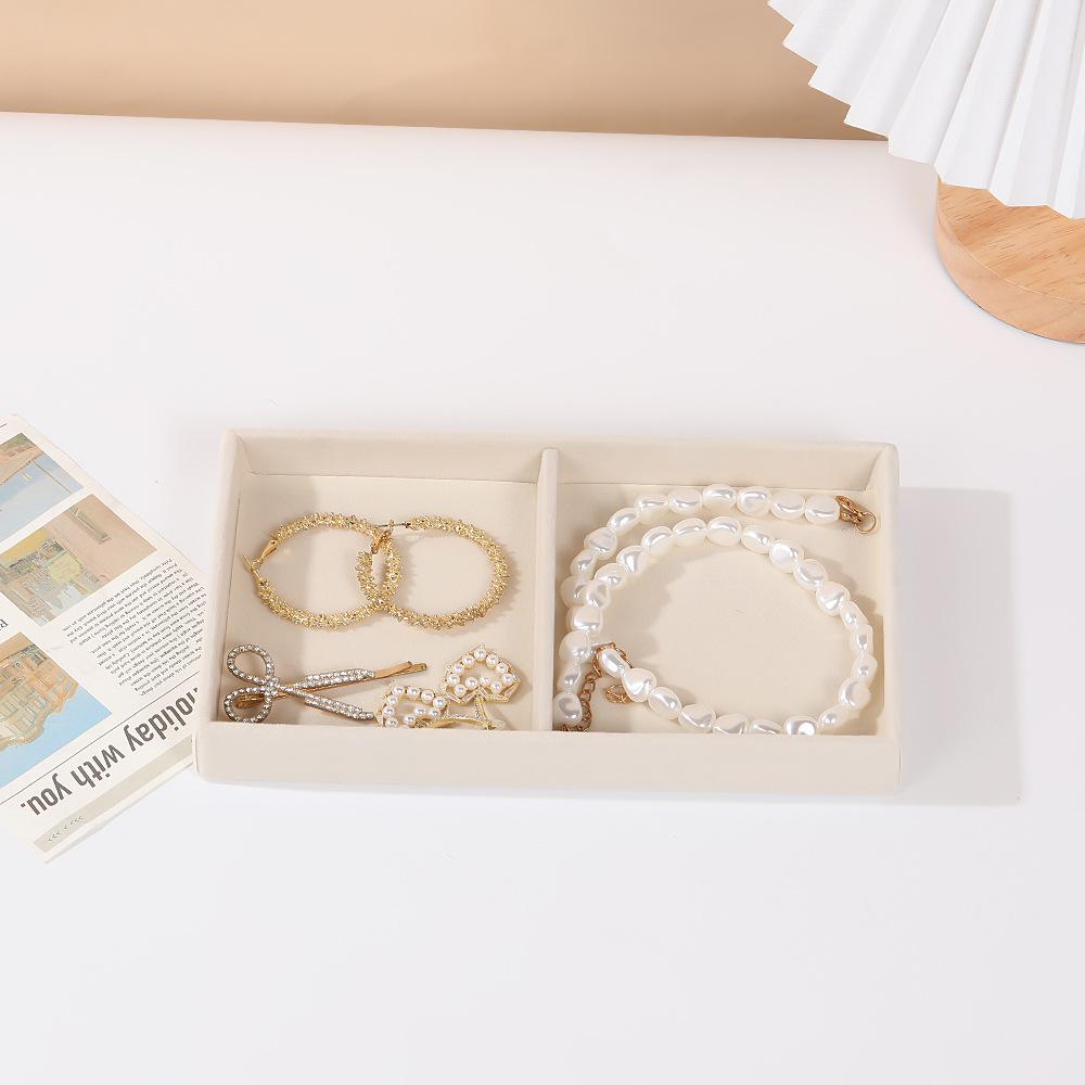 Multi-Style Plush Jewelry Storage Box with Drawers