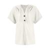 Spring And Summer New Women's Tops Color Buttons Fashionable Ladies Short Sleeves