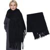 Winter Cashmere Scarf For Women Men Thick Solid Scarves Pashmina Blanket Wraps Soft Neck Warm Bufanda Shawls Long Poncho Echarpe