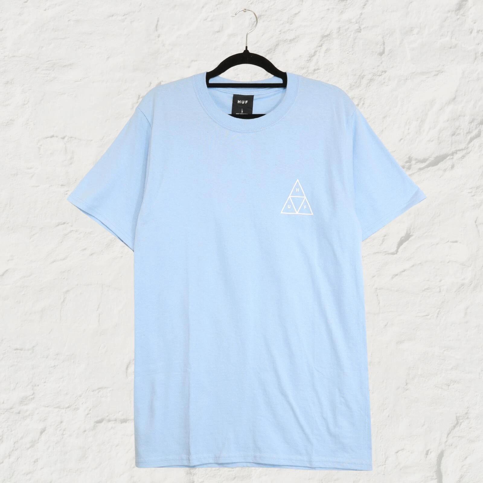 HUF Botanical Garden Triple Triangle Tee Light Blue Graphic T-Shirt S 3XL