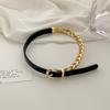 Women Fashion Leather Chain Necklace A Two-Wearing Neck Joint Bracelet