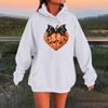 Women's Long-sleeved  Oversized Dropped Shoulder Sleeves Women's Hooded Halloween Print Plush Sweatshirt