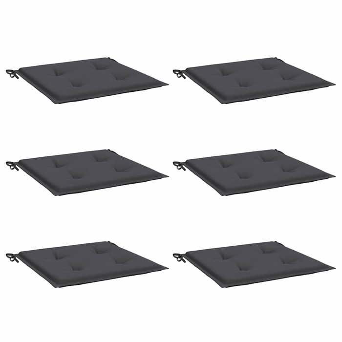 VidaXL Coussins de chaise de jardin 6 pcs anthracite 50x50x3 cm 314039