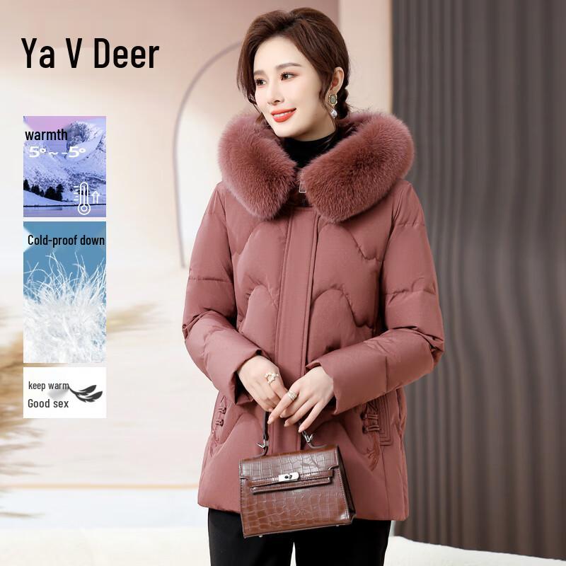 

Женский пуховик средней длины Yalu 3XL