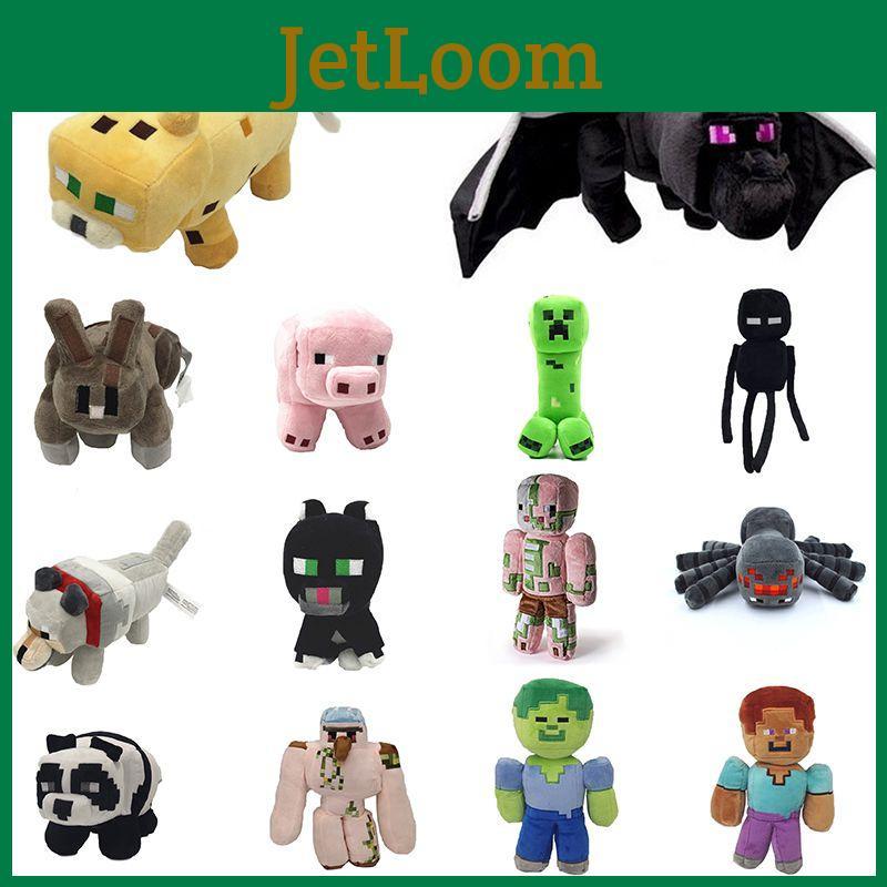 Adorable Minecraft Plush Toys Featuring Soft Creeper Enderman And Wolf Characters