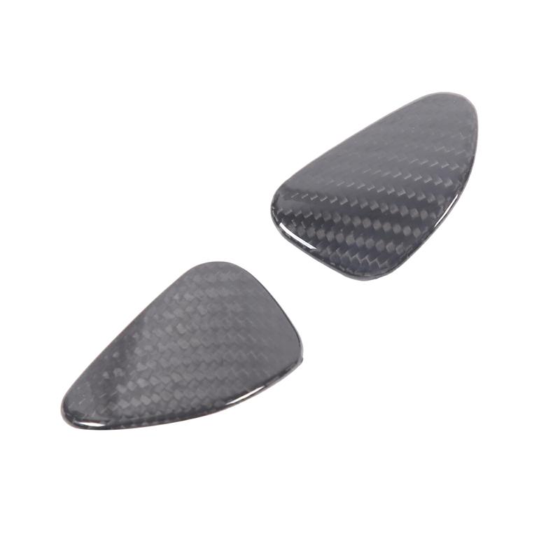 For Tesla Model 3 For Tesla Model Y 2017-2022 Real Carbon Fiber Car Roof Safety Belts Buttons Cover Trim Sticker Car