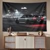 Art City Night Scene Cool Tapestry Aesthetic Wall Decor for Office Bedroom Living Room Decor for Men And Woman Backdrop Hanging
