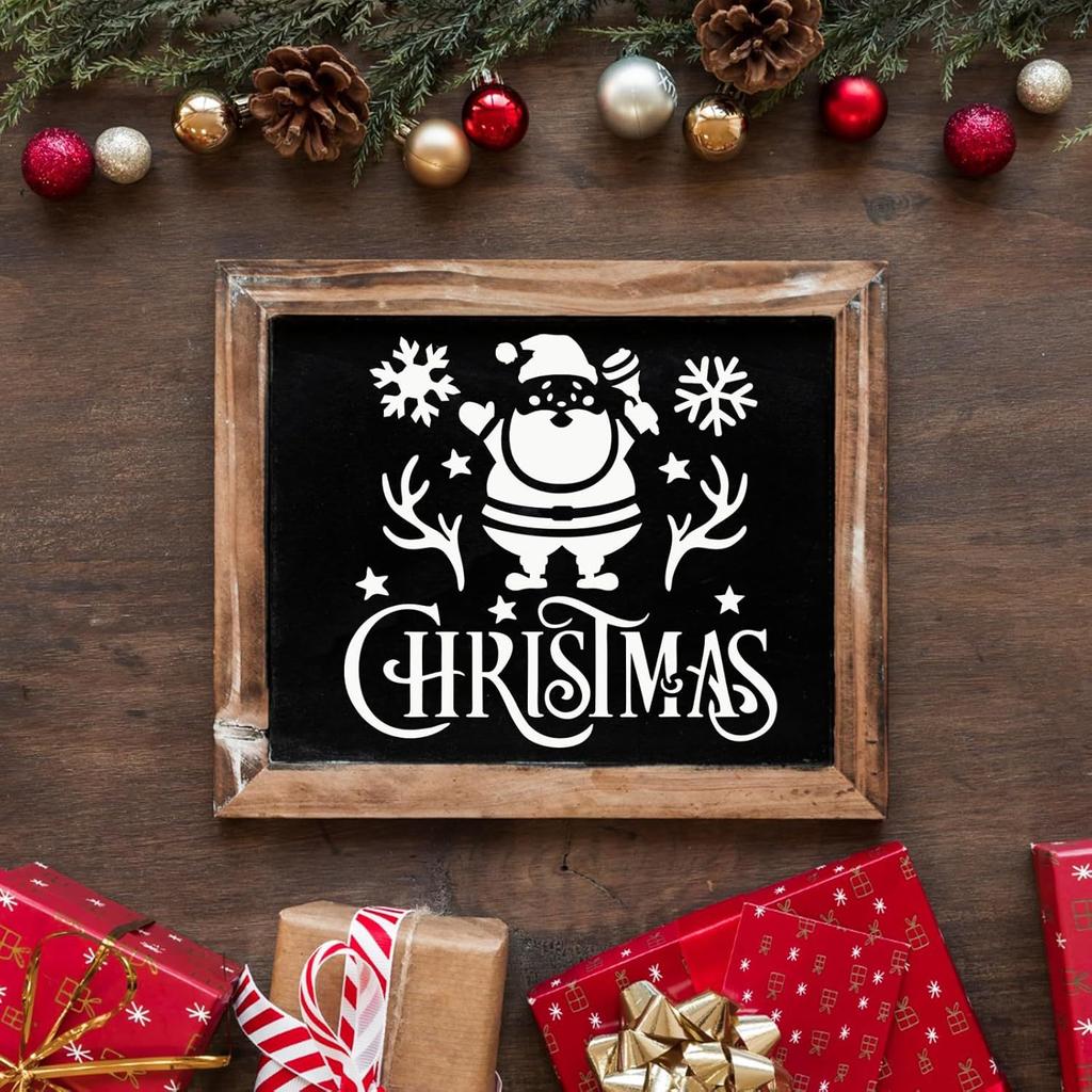 Aushöhlvorlagen, Weihnachten, PET-Vorlagen, Neue Stile, DIY-Malvorlagen, Wandmalerei und Sprühen für Kinder, Dekorative Vorlagen