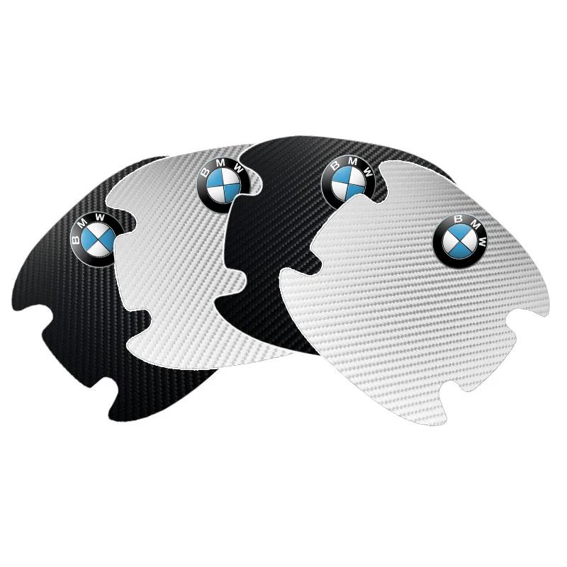 4 Stück Kohlefaser Auto Türgriff Schutzaufkleber Emblem Zubehör für BMW 3 4 5 7 Serie GT X1 X3 X4 X5 X6 F15 F16 F18 F10