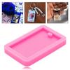 Rectangle Tag Keychain Silicone Mold with Hole for DIY Fondant Mold Trinket Gum Luggage Tag Cake Decoration Pendant